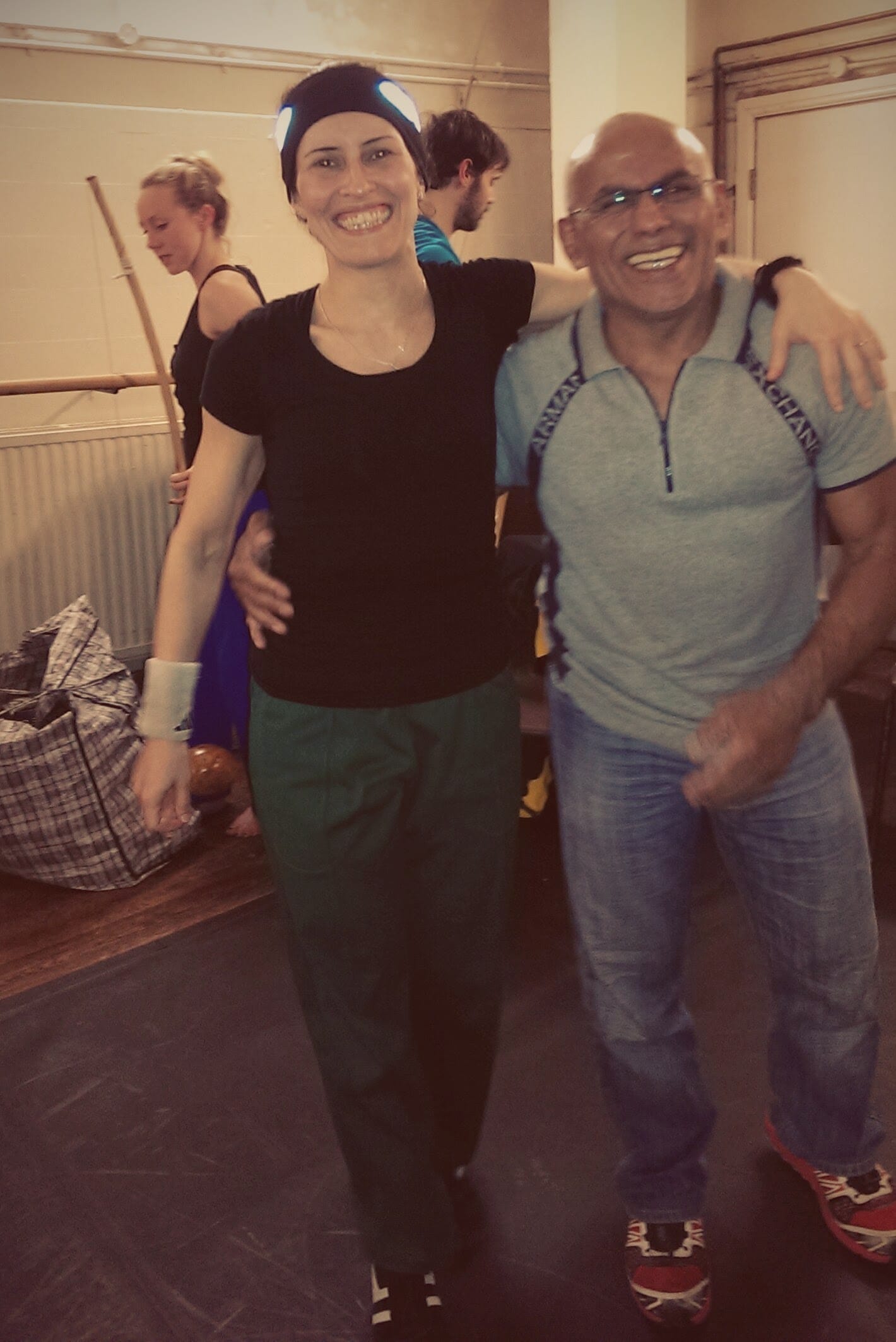 8/03/2015, Dance Attic Studios: Mestre Ousado is in his early 60s but he seems so much younger, both in looks and spirit. And he's built like a brickhouse! Axé Mestre Ousado!